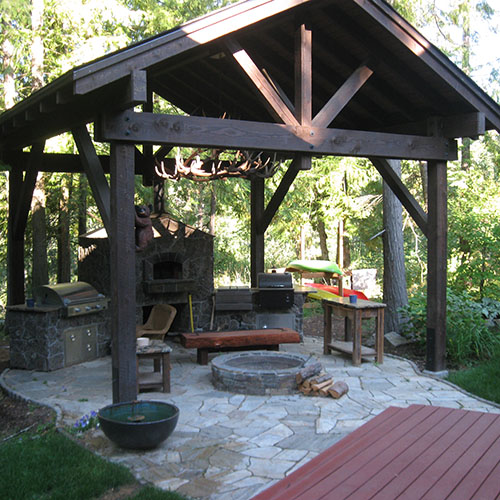 McKay Custom built outdoor kitchen by Sandpoint Builders inc. in North Idaho image