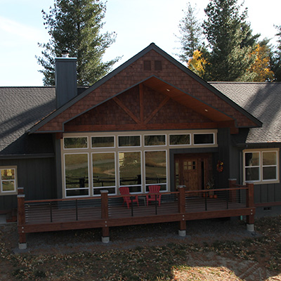Custom built wood home by Sandpoint Builders inc. in North Idaho image